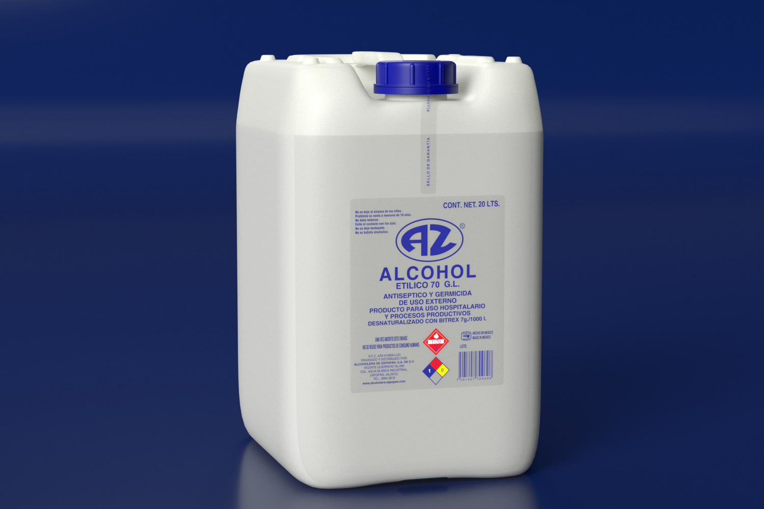 ALCOHOL ETILICO DESNATURALIZADO 70% 20LT