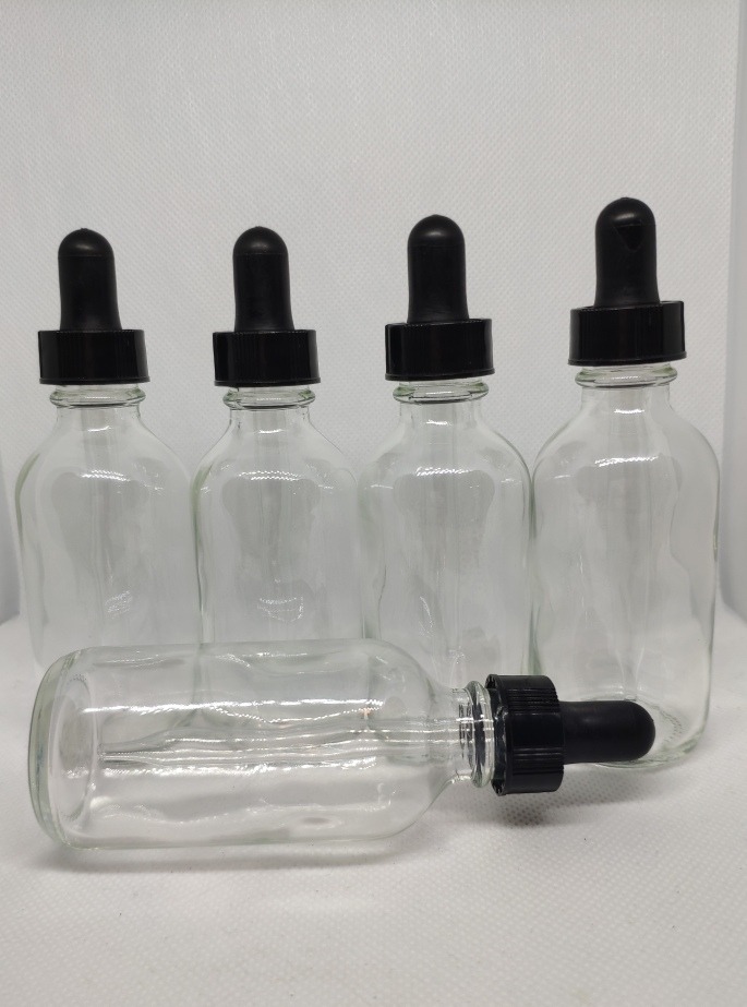 BOTELLA CUENTA GOTAS VIDRIO CLARO CON BULBO 60ML