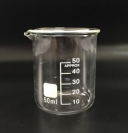 VASO GRADUADO VIDRIO FORMA ALTA 50ML