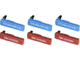 3 PLUMAS ROJAS Y 3 AZULES (TEMP. Y HUM)