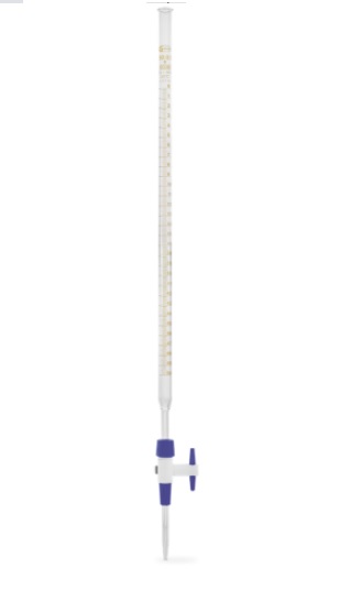 BURETA RECTA LINEA AMBAR CON LLAVE 50ML