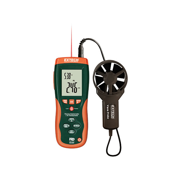 TERMOANEMOMETRO EN CFM/CMM CON TEMP INFRAR
