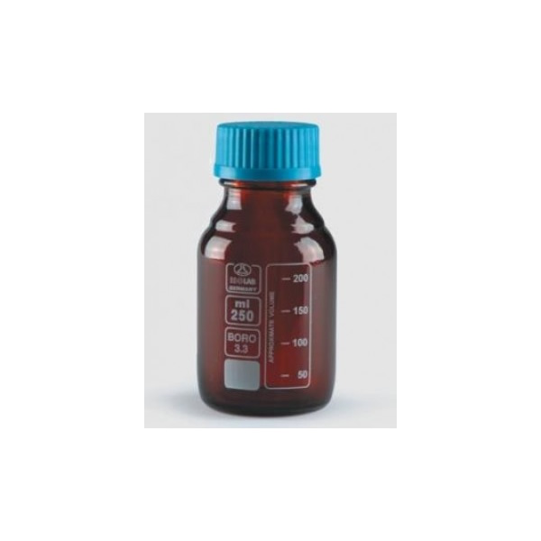 FRASCO VIDRIO AMBAR CON TAPA ROSCA 1LT
