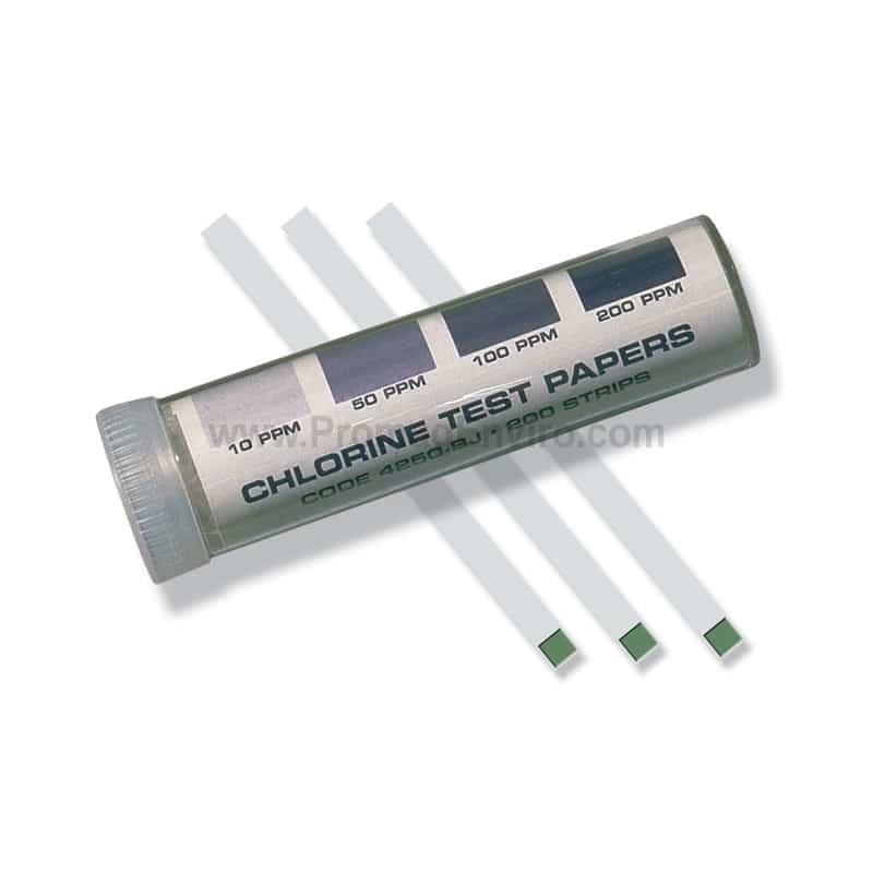 TIRAS REACTIVAS CLORO 10-200 PPM CON 200