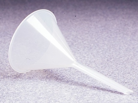 EMBUDO PLASTICO PP TALLO CORTO 65MM