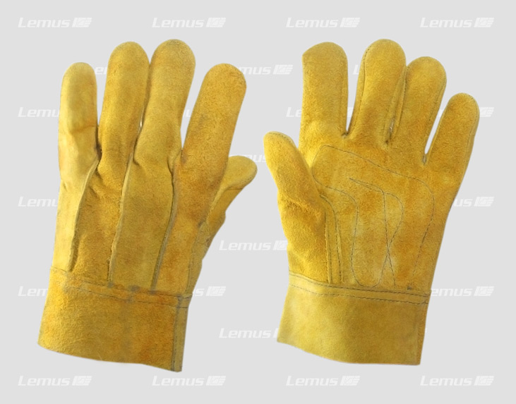 GUANTE DE CARNAZA CORTO AMARILLO